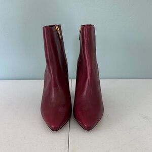 Vince Camuto Deep Red Ankle Booties